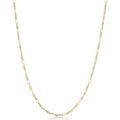 Fremada 14K Yellow Gold Figaro Forzatina Link Chain Necklace