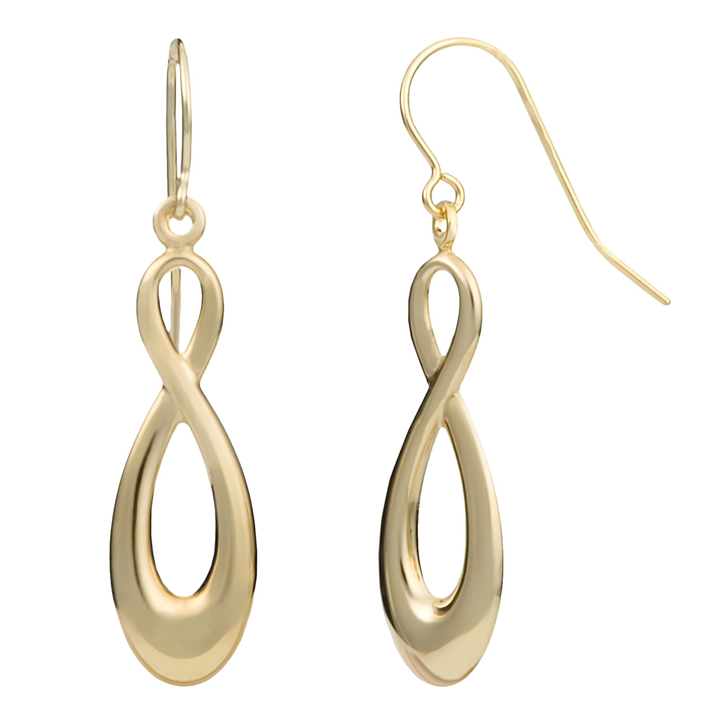 Fremada 14K Yellow Gold Figure Eight Earrings