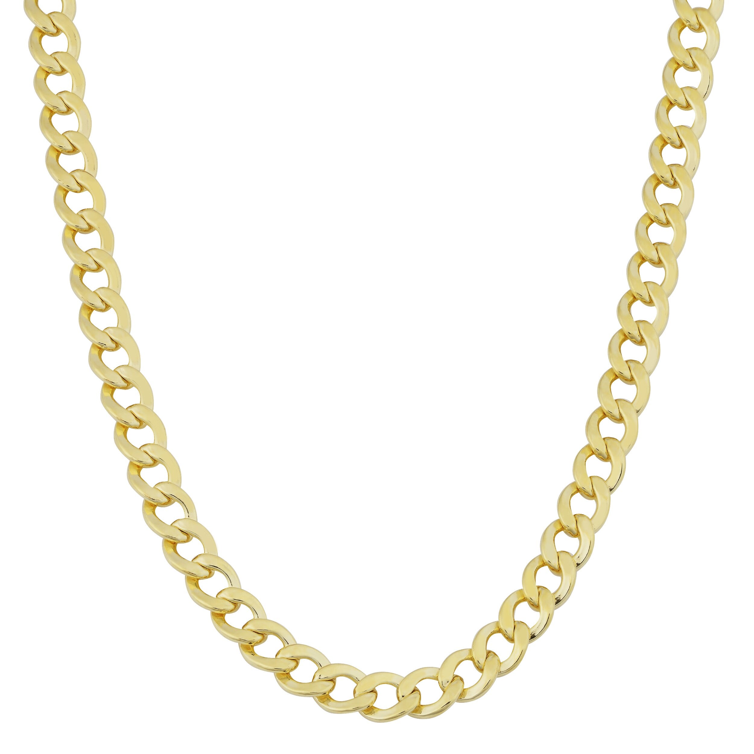 Fremada 14K Yellow Gold Filled 4.2Mm High Polish Miami Cuban Curb Link Chain Necklace