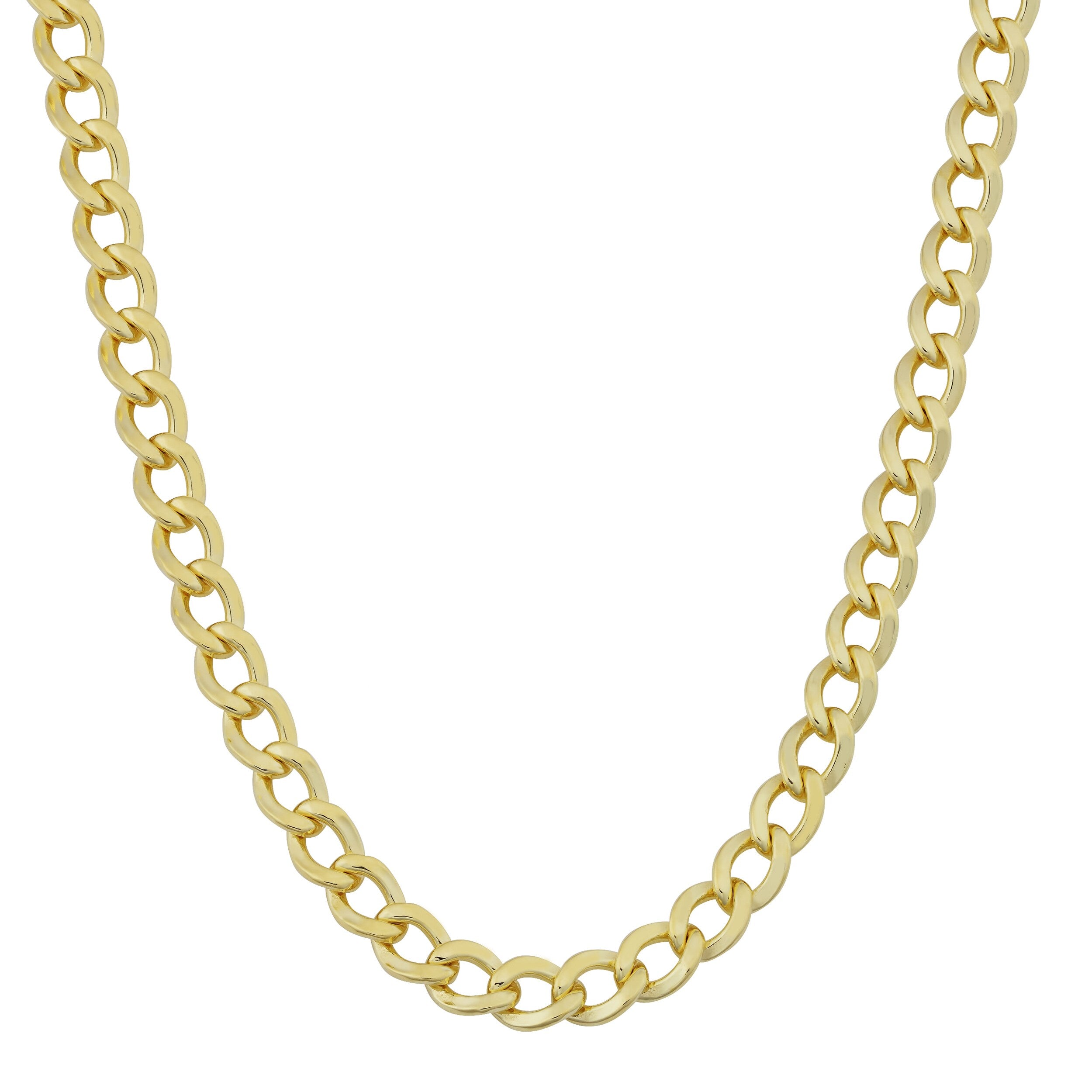 Fremada 14K Yellow Gold Filled 5Mm High Polish Miami Cuban Link Chain Necklace