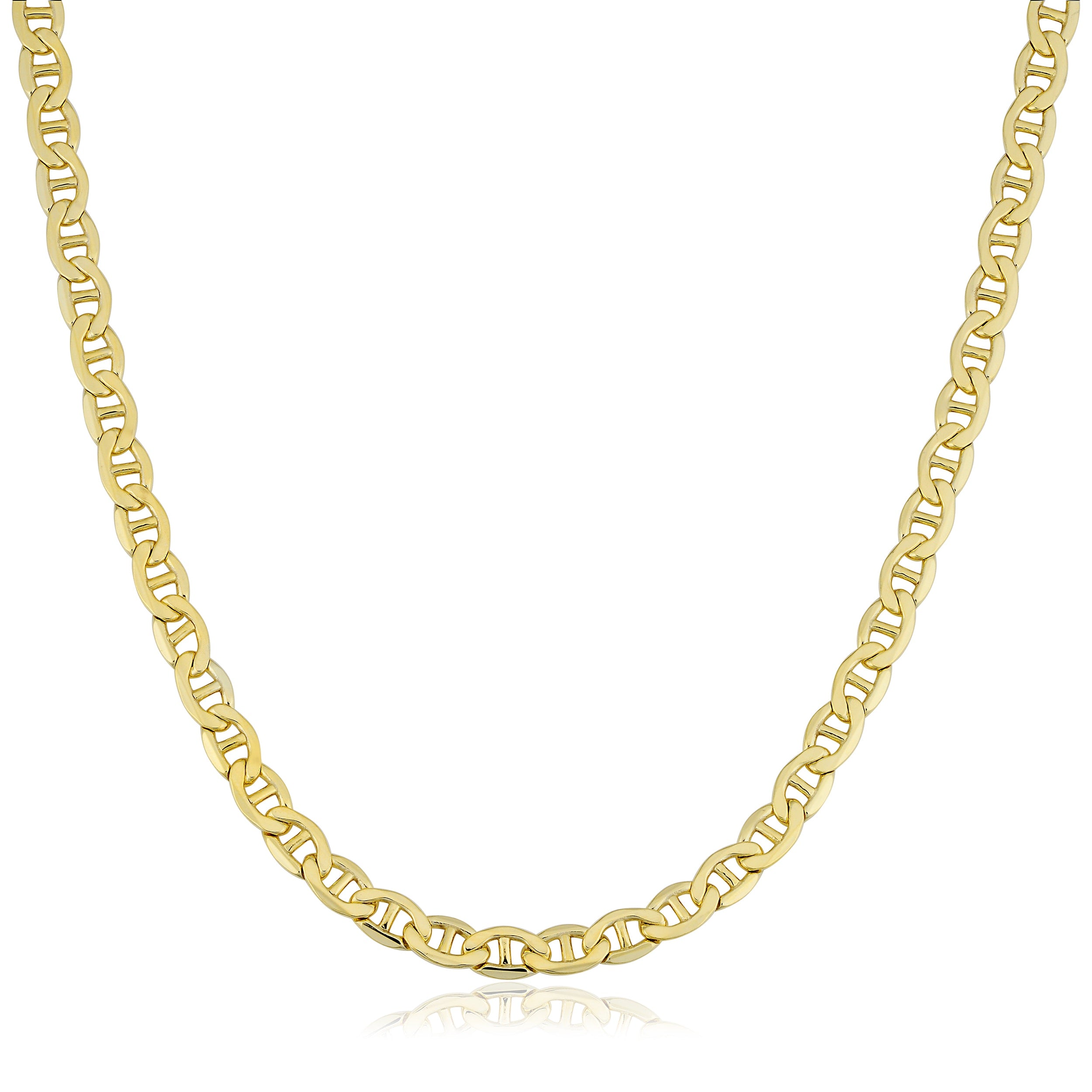 Fremada 14K Yellow Gold Filled Mens 5Mm Mariner Link Chain Necklace