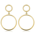 Fremada 14K Yellow Gold Graduated Circle Drop Earrings