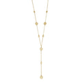 Fremada 14K Yellow Gold High Polish Disc Station Lariat Necklace 17 Inches