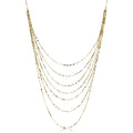 Fremada 14K Yellow Gold Mirror Link Layered Necklace 18 Inch