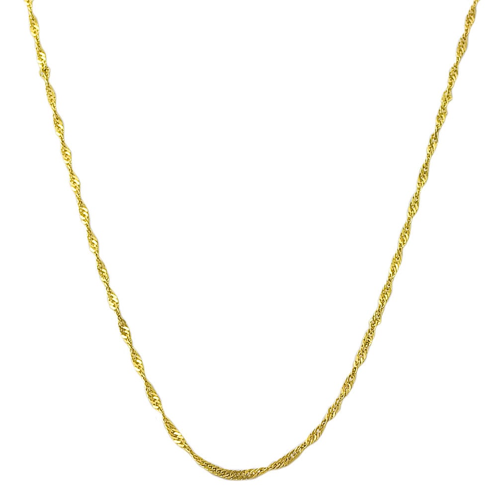 Fremada 14K Yellow Gold Singapore Chain Necklace 14 30 Inch