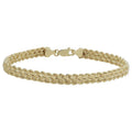 Fremada 14K Yellow Gold Triple Row Semi Solid Rope Bracelet 7.5 Inches