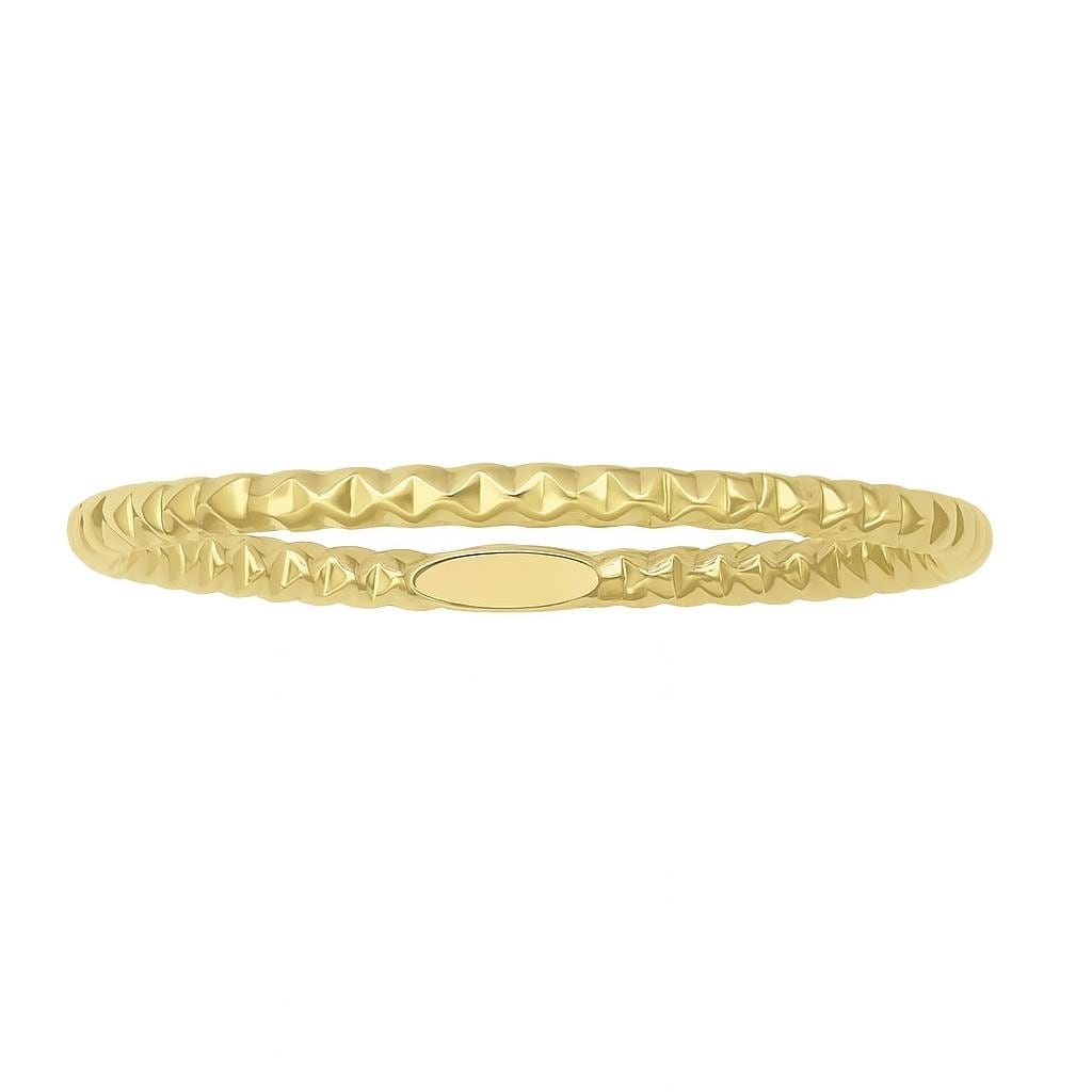 14K Yellow White Or Rose Gold 1.5 Millimeter Diamond Cut Band Minimalst Ring