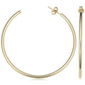 Fremada Italian 14K Yellow Gold 2X45 Millimeters Open Hoop Earrings