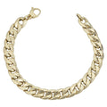 Fremada Italian 14K Yellow Gold 9.4 Millimeters Cuban Curb Link Bracelet 8.5 Inches