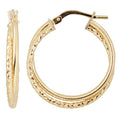 Fremada Italian 14K Yellow Gold High Polish Double Hoop Earrings
