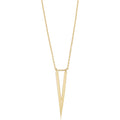 Fremada Italian 14K Yellow Gold V Necklace 18 Inches