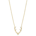 Fremada Italian 14K Yellow Gold Or Rose Gold Antler Adjustable Length Necklace Fits 17 Or 18 Inches