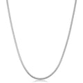 Fremada Italian Sterling Silver 1.9 Millimeters Diamond Cut Round Snake Necklace