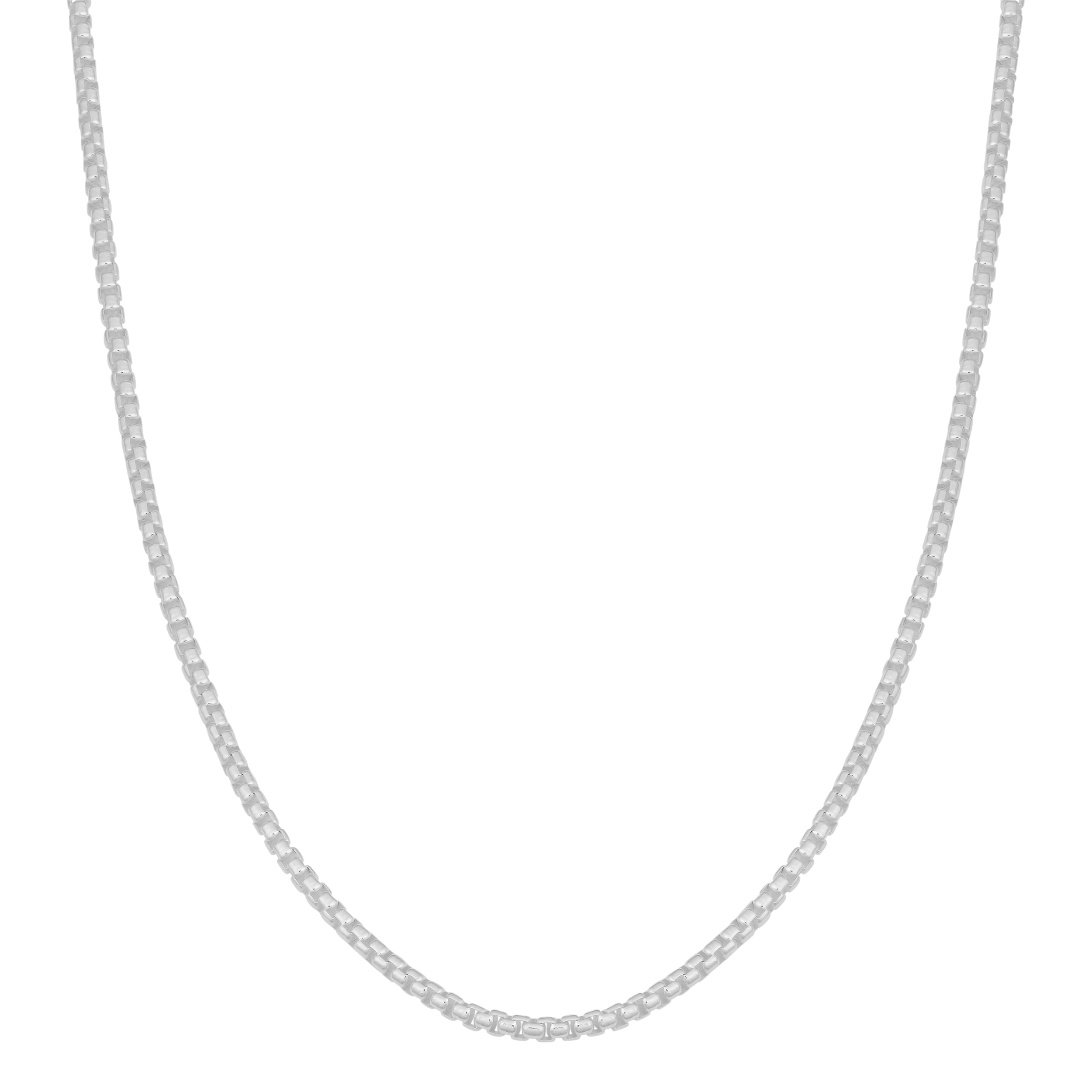 Fremada Sterling Silver 1.1 Mm High Polished Round Box Link Chain Necklace