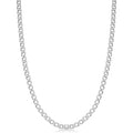 Fremada Sterling Silver 2.8Mm Fancy Double Curb Link Chain Necklace