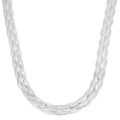Fremada Sterling Silver 7.5 Mm High Polished Braided Herringbone Necklace 18 Inch
