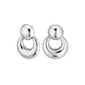 Rhodium Plated Ippolita Classico Silver Doorknocker Drop Earrings