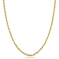 10K Gold Unisex 3.2 Mm Semi Solid Rope Chain Necklace 16 30 Inches