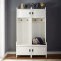 Fremont 2 Pc Entryway Kit Two Towers In Distressed White