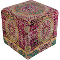 Fremont Traditional Oriental Bright Pink 18 Pouf