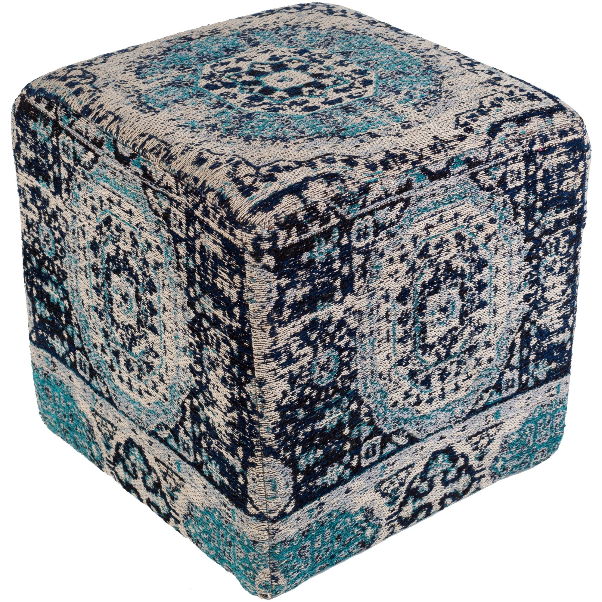Fremont Traditional Oriental Navy 18 Pouf