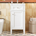 French 16 Bathroom Vanity With Integrated Ceramic Sink Adjustable Shelf Soft Closing Storage Cabinet By Gdfstudio