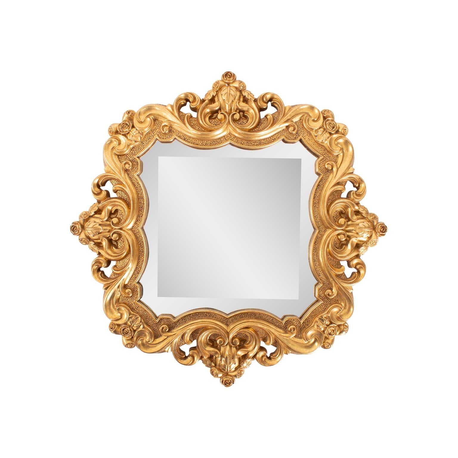 French D Amboise Collection Of Gold Petite Mirrors Square 10H X 10W X 1D