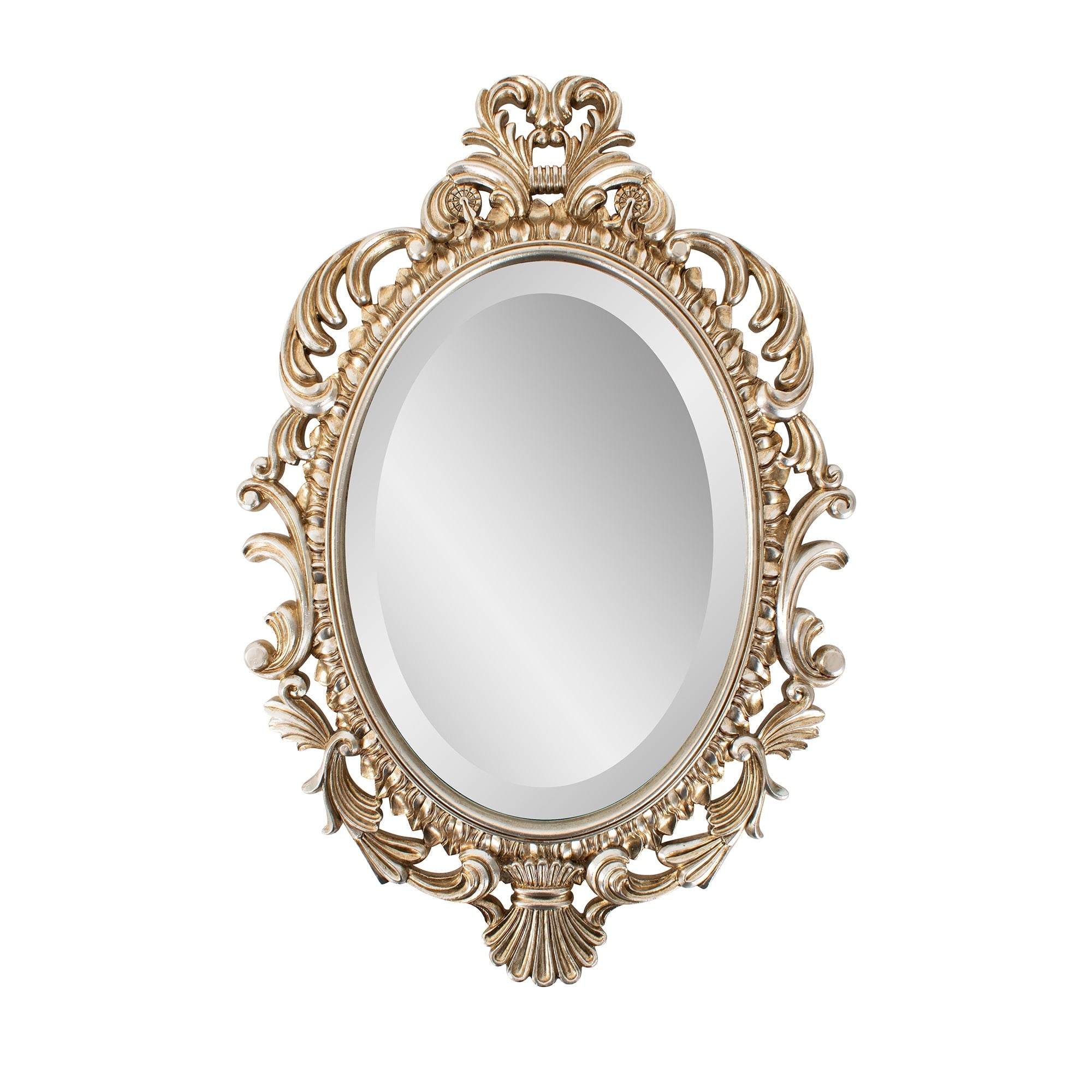 French D Amboise Collection Of Silver Petite Mirrors Oval 12H X 8W X 1D
