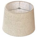 French Drum Lamp Shade Textured Linen 10 Inch Top 12 Inch Bottom 8.5 Inch Slant