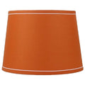 French Drum With White Trim Lampshade 10 Inch Top 12 Inch Bottom 8.5 Inch Slant