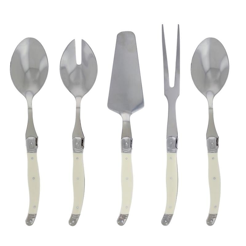 French Home 5 Piece Laguiole Hostess Set Faux Ivory N A