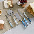 French Home Laguiole 5 Piece Cheese Knife Set Shades Of Blue