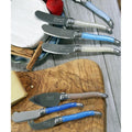 French Home Laguiole Cream Blue 7 Piece Cheese Knife And Spreader Set