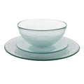 French Home Recycled Glass Ice Clear Dinner Set