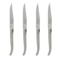 French Home Set Of 4 Laguiole Connoisseur Stainless Steel Steak Knives Silver