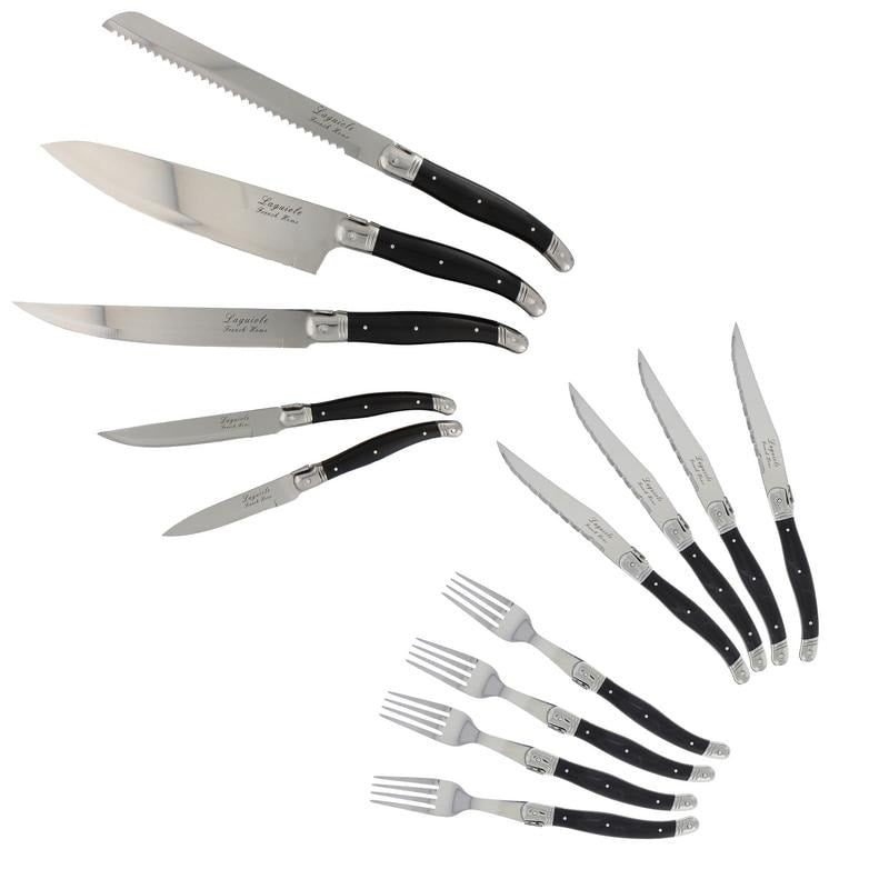 French Home Ultimate 13 Piece Laguiole Kitchen And Steak Knife Fork Set