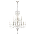 French Parlor Chandelier In Vintage White