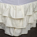 French Ruffle Ivory Cotton 18 Inch Drop Bed Skirt