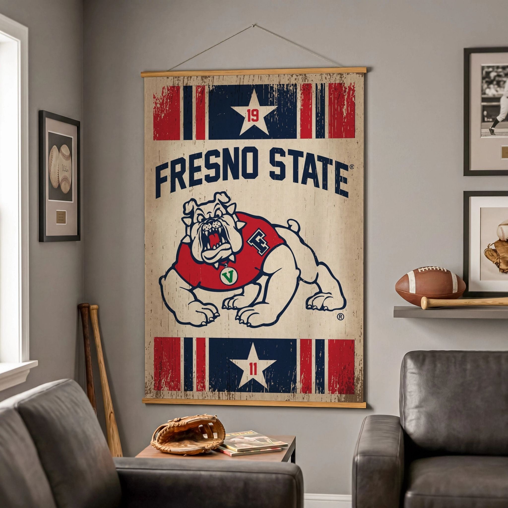 Fresno State Canvas Wall Tapestry