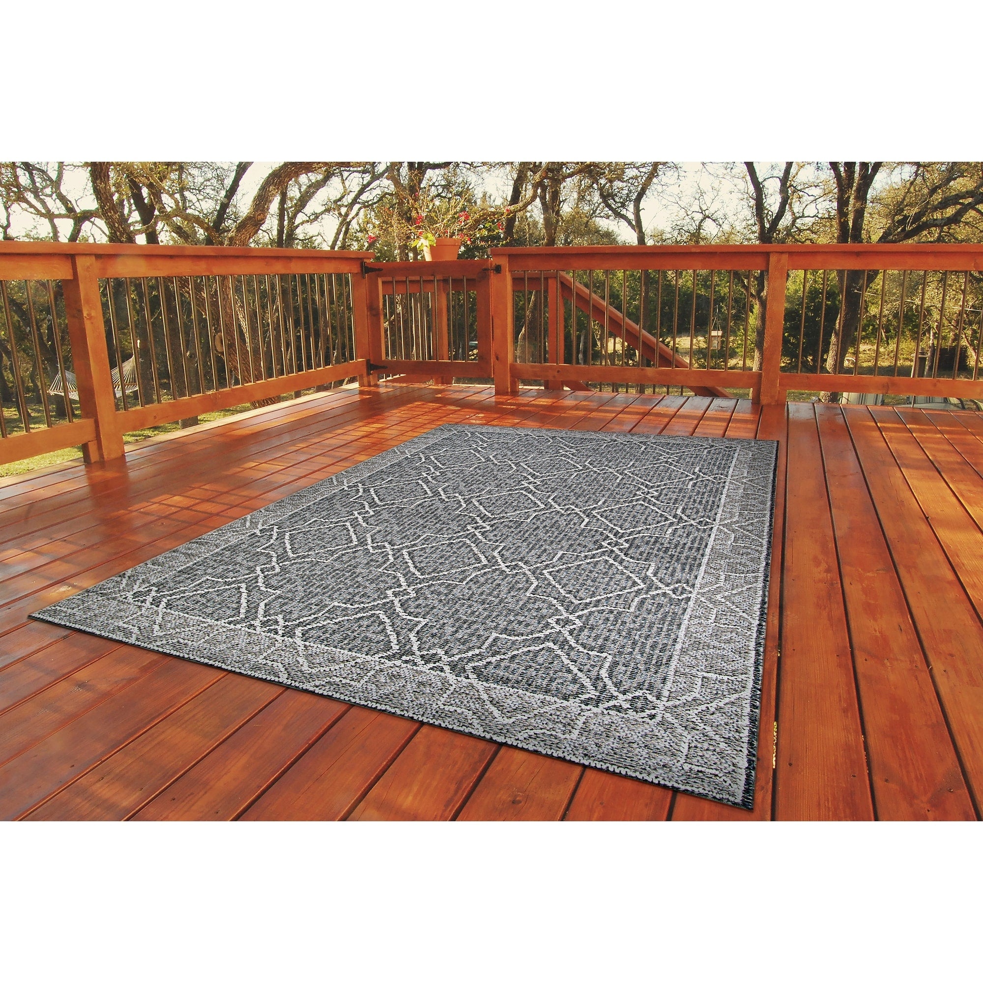 Fresque Alsatian Gray Indoor Outdoor Area Rug