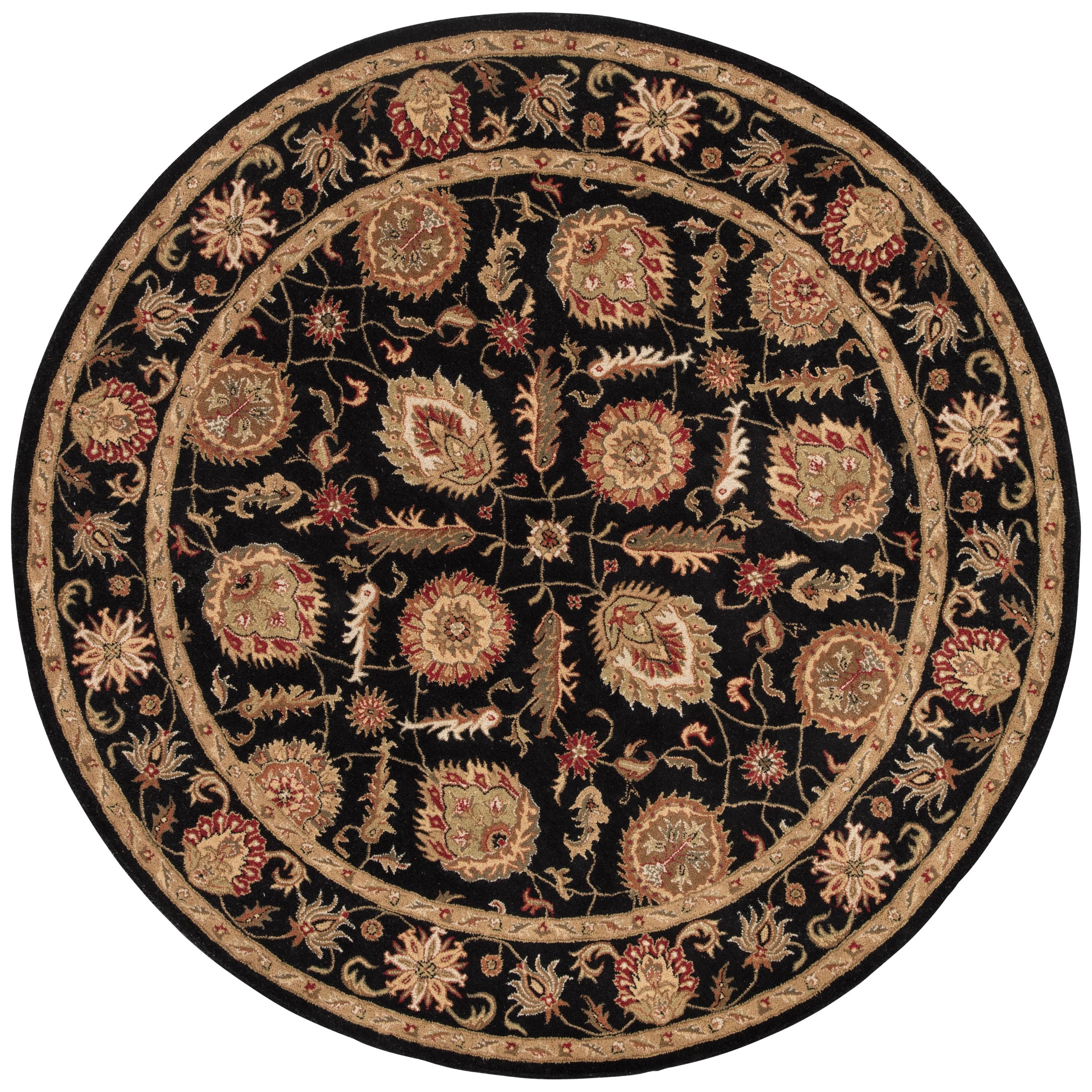 Freya Handmade Floral Black Red Area Rug 26 X 8 26 X8 Runner