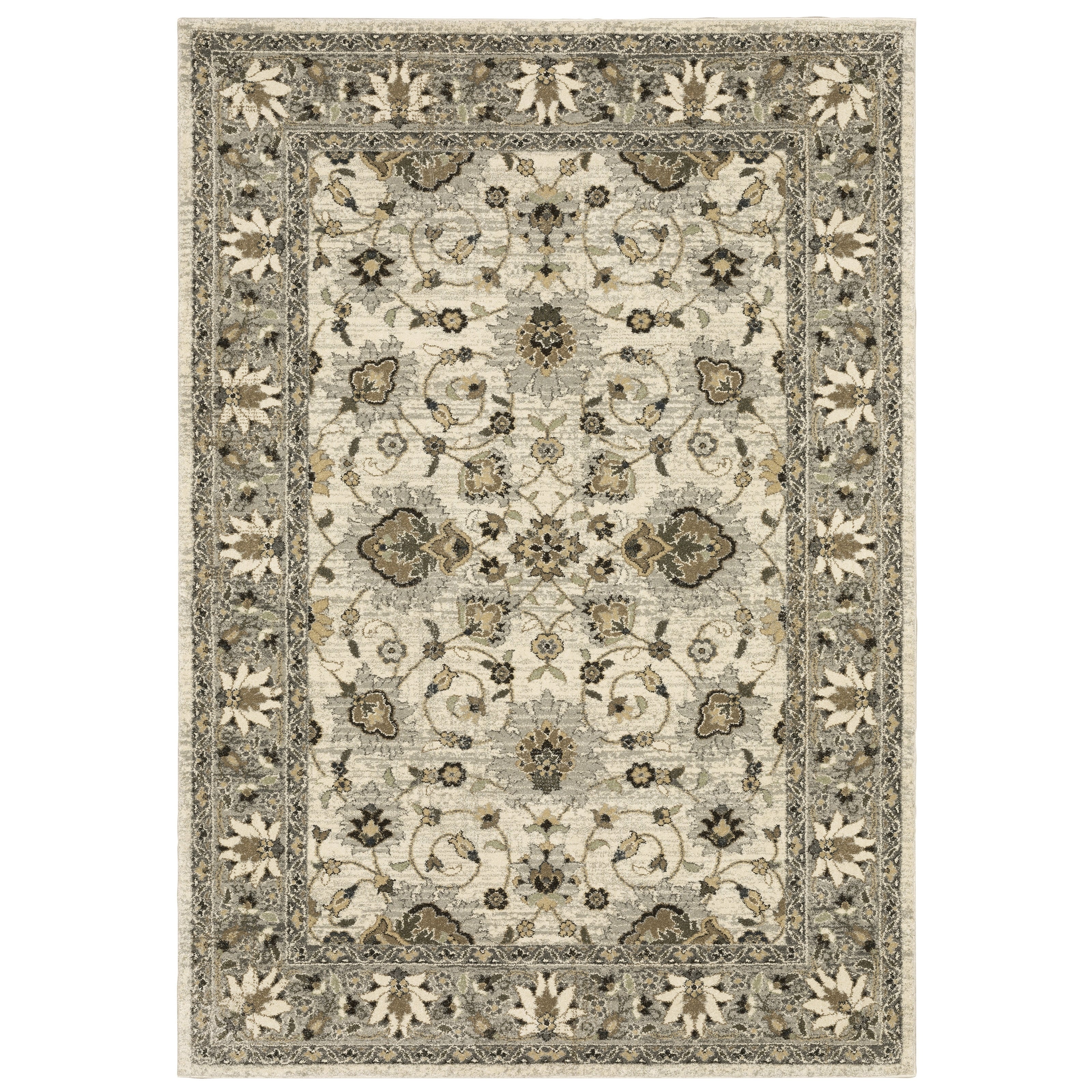 Freya Traditional Bordered Area Rug