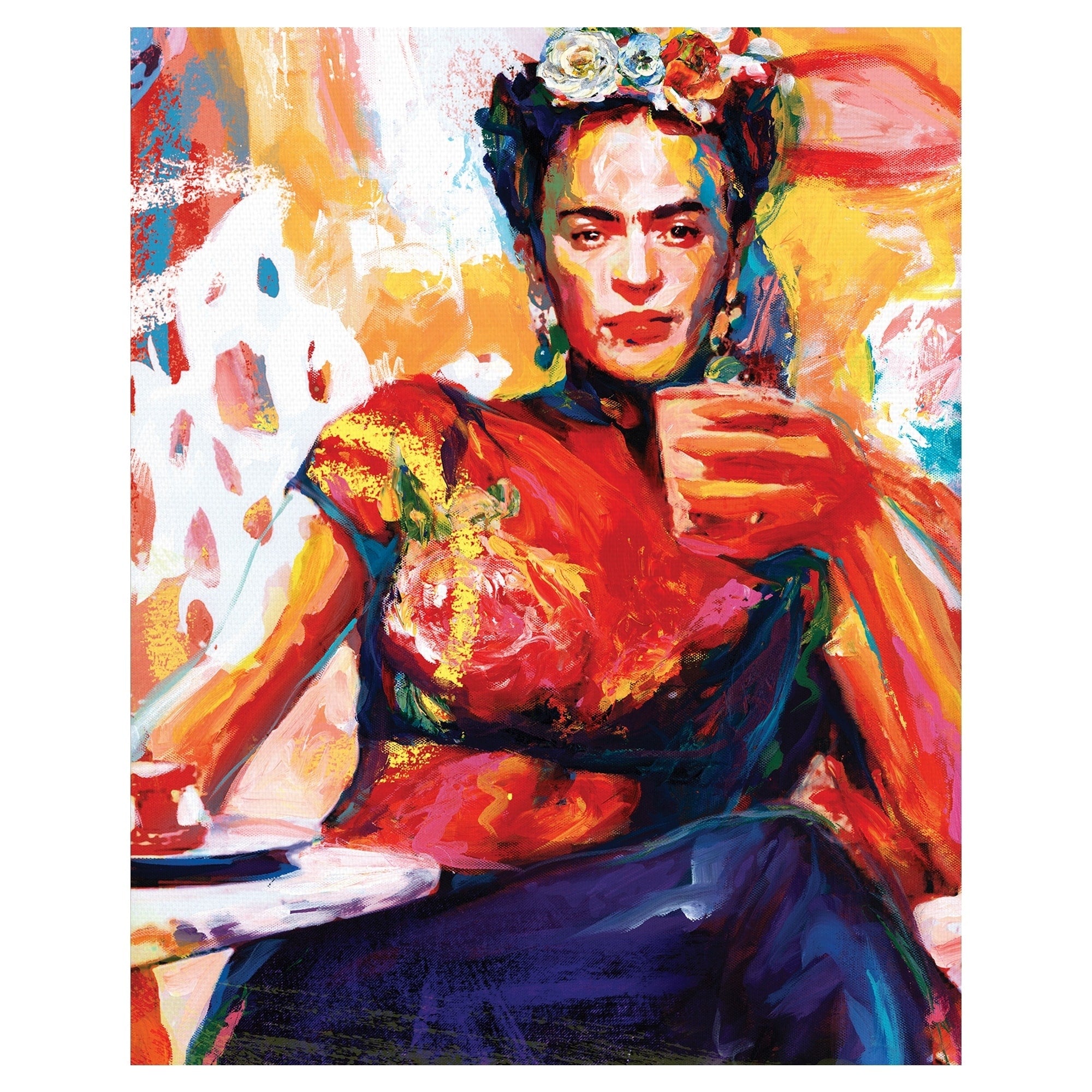 Frida Coffee Break By Willowbrook Fine Art Canvas Art Print