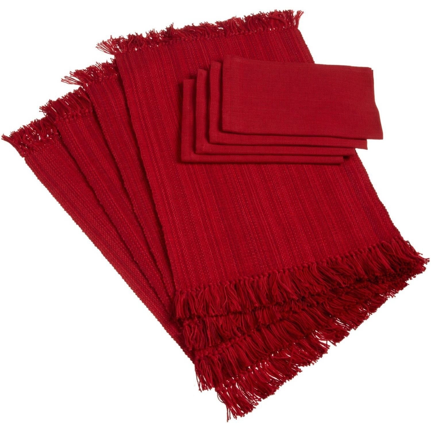 Fringe Placemat And Napkin Set
