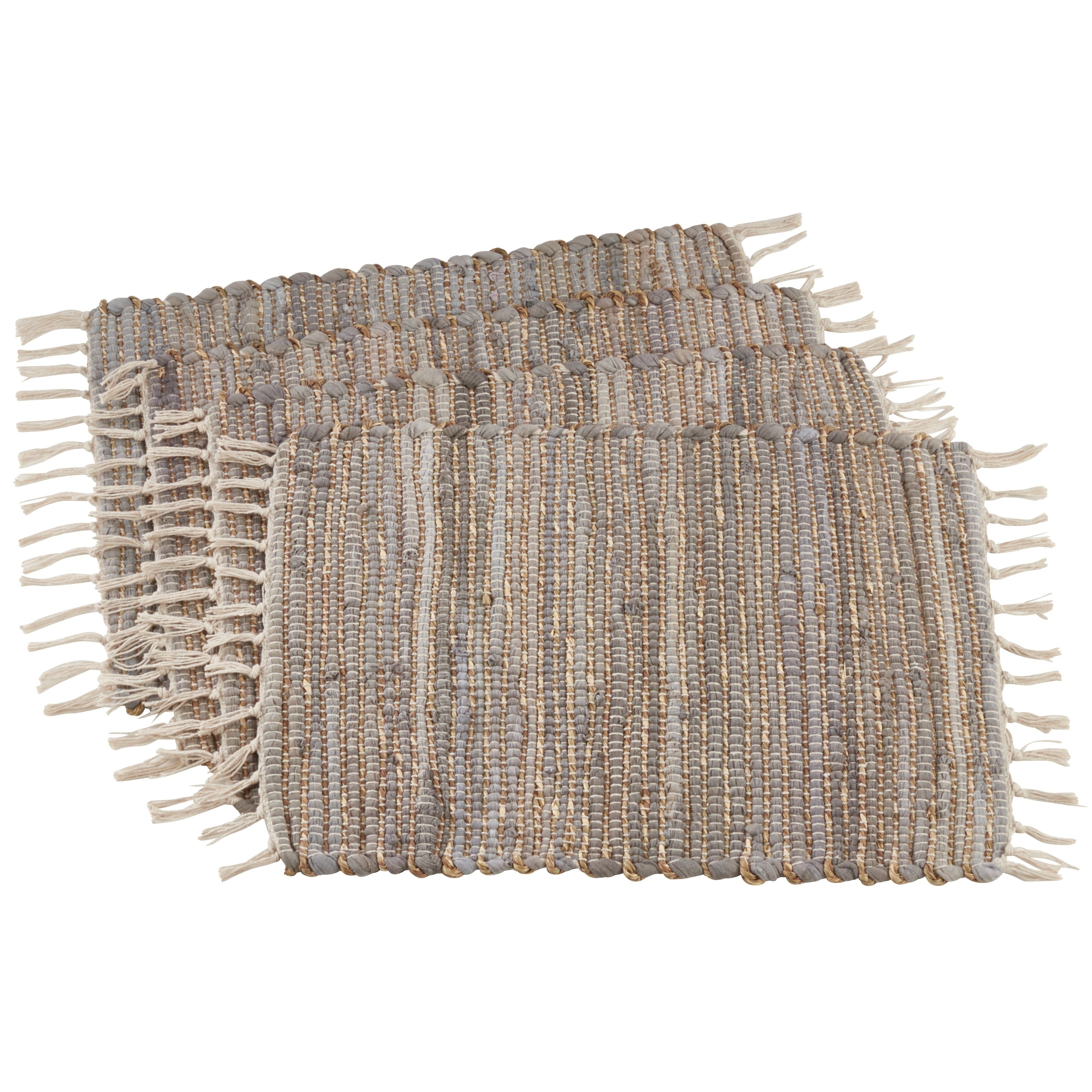 Fringed Chindi Placemats Set Of 4