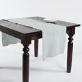 Fringed Linen Design Stone Washed Runner
