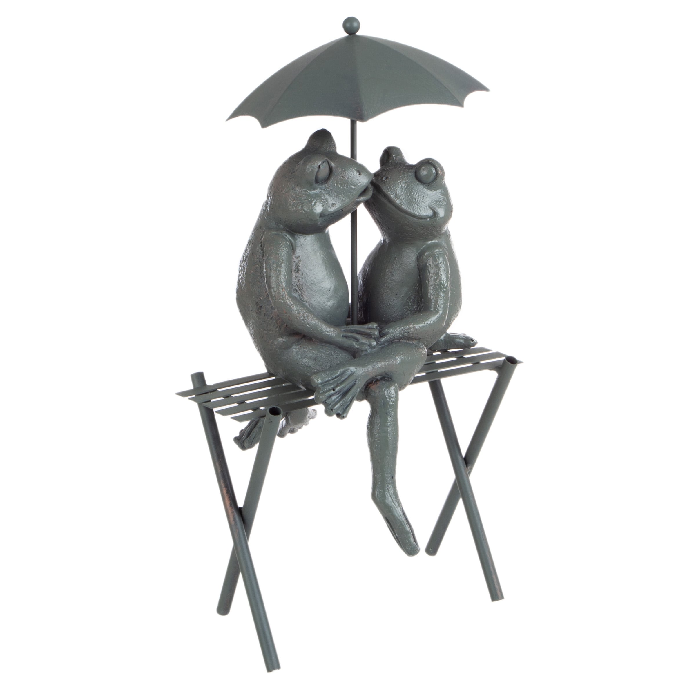 Frog Couple Statue Resin Romantic Animal Figurine By Pure Garden
