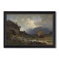 From The Western Coast Of Norway 1862 Hans Gude Custom Framed Canvas