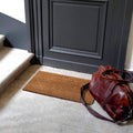 Evideco Sheltered Front Door Mat Coir Coco Fibers Rug 24X13 Inch Natural