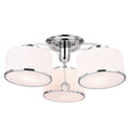 Chrome Finish 3 Light Flush Mount Lighting
